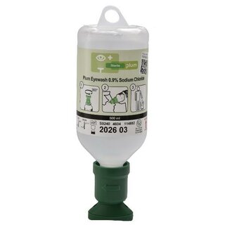 Augenspülflasche Plum 4604, 500 ml Natriumchloridlösung
