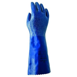 Paar Showa NSK24 Chemikalienschutzhandschuh, Größe: 9, blau