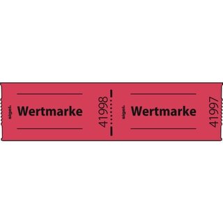Wertmarke Sigel GR554, rot, 500 Bons je Rolle, 1 Rolle