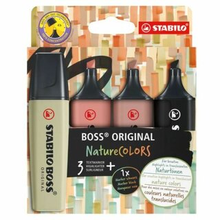 Stabilo Boss 423 - Textmarker - sortiert - 4 Stück