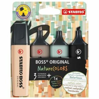 Stabilo Boss 425 - Textmarker - sortiert - 4 Stück