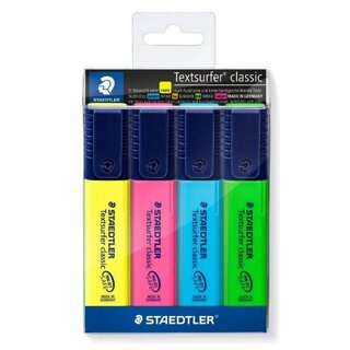 Staedtler 364 Textmarker Keilspitze - sortiert - 4 Stück