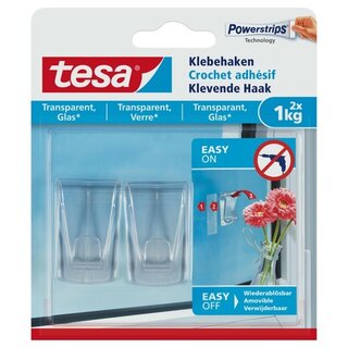 Powerstrips Tesa 77735, Haken Glas, 1kg, 2 Stück