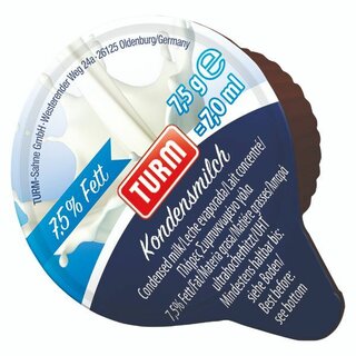 Kondensmilch 7,5% Fettgehalt, Portion a 7,5g, 240 Stück