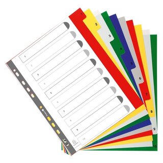 Register Exacompta 84E, A4+, aus Kunststoff, 10 Blatt,...