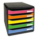 Schubladenbox Exacompta 309798D Harlequin, 5 Schubladen,...