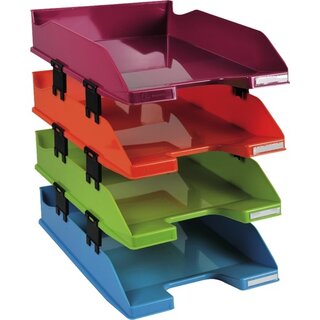 Briefkorb Exacompta 113298D Harlequin, stapelbar, farbig...