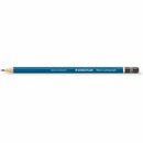 Bleistift Mars® Lumograph® 100, sechseckig, 2B, Schaft: blau