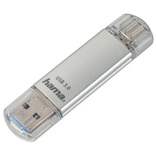 USB-Stick Hama 124161 Laeta, Speicherkapazität: 16GB, silber