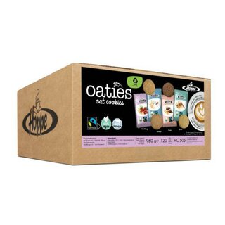 Hoppe Geb�ck Oaties, 4 Sorten, einzeln verpackt, Karton mit 120 St�ck
