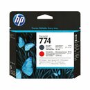 HP Druckkopf P2V97A 774, mattschwarz/chromrot