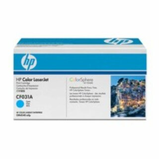 HP Toner CF031A 646A, Kapazität: 12.500 Seiten, cyan