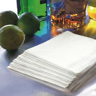 Servietten Duni 180376, Maße: 33 x 33cm, 2lagig, weiß,...