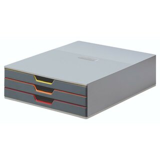 Schubladenbox Durable 7603 Varicolor, 3 Schubladen, A4+...