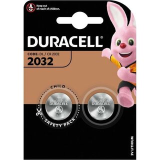 Duracell Batterie CR2032, Knopfzelle, 3 Volt, Lithium, 2...