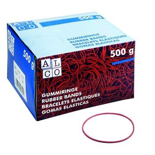 Gummiringe Alco 738, Durchmesser: 40mm, rot, 500g