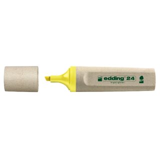 Textmarker edding 24, Strichstrke: 2-5mm, nachfllbar,gelb