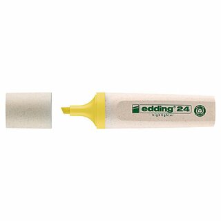 Textmarker edding 24, Strichstrke: 2-5mm, nachfllbar,gelb