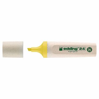 Textmarker edding 24, Strichstrke: 2-5mm, nachfllbar,gelb