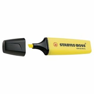 Textmarker Stabilo Boss Original 70/24, Strichstrke: 2-5mm, nachfllbar, gelb