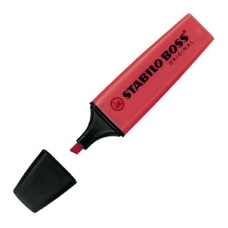 Textmarker Stabilo Boss Original 70/40, Strichstrke: 2-5mm, nachfllbar, rot