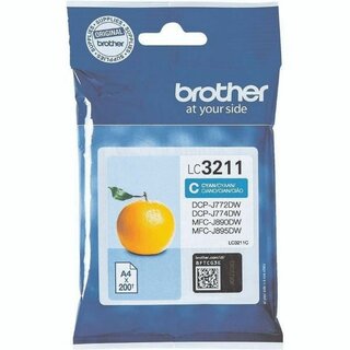 Brother Lc-3211C Tinte ca. 200 Seiten, cyan