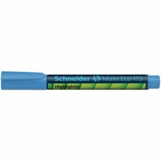 Textmarker Schneider Maxx 115, Strichstrke: 1+5mm, nachfllbar, blau