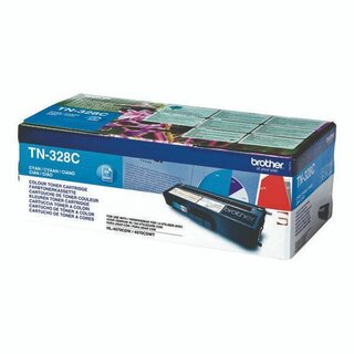 Toner Brother TN328C, Reichweite: 6.000 Seiten, cyan