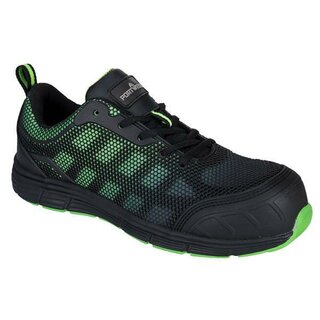 Portwest FT35 Sicherheitsschuhe S1P, Größe: 47, schwarz/grün