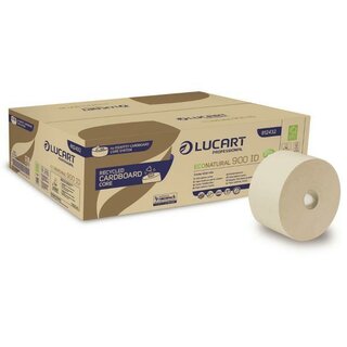 LUCART Toilettenpapier Jumbo ECONATURAL 900 ID, 2lagig,...