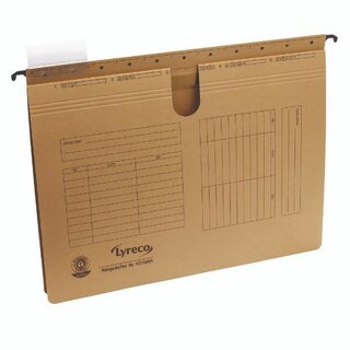 H�ngehefter Lyreco, A4, naturbraun