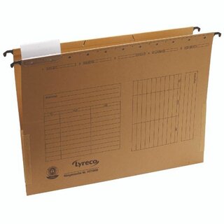 H�ngetasche Lyreco, A4, seitlich mit Leinenfr�schen geschlossen, naturbraun