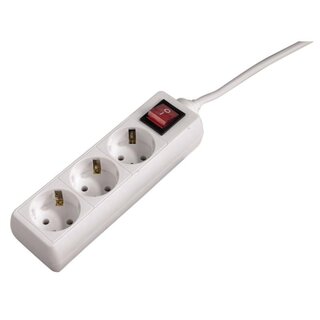 Steckdosenleiste Hama 30535, 3fach, 3m Kabel, mitr...
