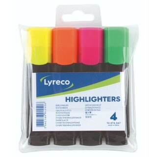 Textmarker Comby , Strichstärke: 2-5 mm, Sortiert, 4 Stück
