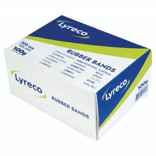 Gummiringe Lyreco, Durchmesser: 125mm, Ma�e: 200 x 2mm, blond, 100g