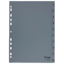 Register Budget 1-10, A4, aus Kunststoff, 10 Blatt, grau
