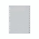 Register Budget 1-12, A4, aus Kunststoff, 12 Blatt, grau