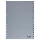 Register Lyreco, A-Z, A4, aus Kunststoff, 20 Blatt, grau