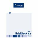Briefblock Lyreco, A4, kariert, 60g, ungelocht, 100 Blatt