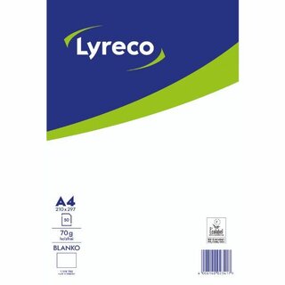 Briefblock Lyreco, A4, blanko, 70g, ungelocht, 50 Blatt