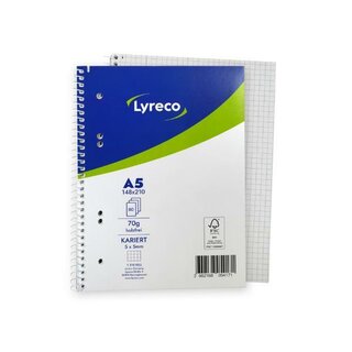 Collegeblock Comby , A5, kariert, 70g, 6fach gelocht, 80 Blatt