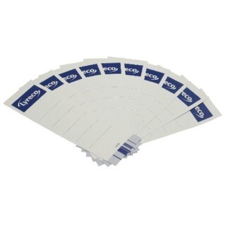 R�ckenschilder Lyreco, kurz / breit, wei�, 10 St�ck