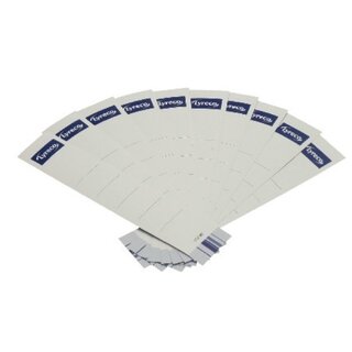R�ckenschilder Lyreco, kurz / schmal, wei�, 10 St�ck