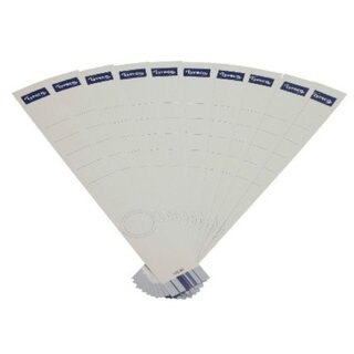 R�ckenschilder , lang / schmal, wei�, 10 St�ck