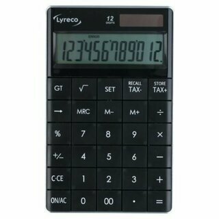 Tischrechner Neutral 12-stellig, Solar-/Batteriebetrieb,...