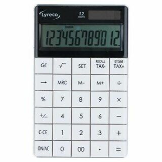 Tischrechner Neutral 12-stellig, Solar-/Batteriebetrieb,...