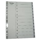 Register Comby 1-12, A4, aus Kunststoff, 12 Blatt, grau