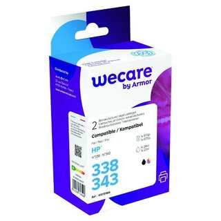 WeCare Tintenpatrone komp. mit HP 338 + 343/SD449EE,...