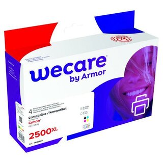 WeCare Tintenpatrone komp. mit Canon PGI-2500XL, Inhalt: 150ml, 4 Farben