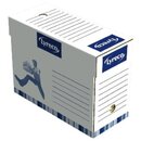 Archivschachtel Comby , Mae: 35 x 25 x 15cm, wei/blau